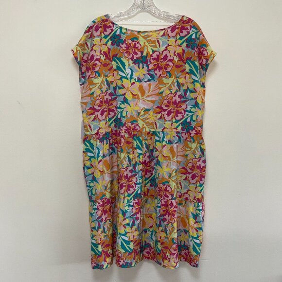 Time and Tru Floral V-Neck Midi Dress: NWT - Picture 2 of 7